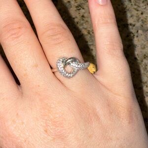 Pandora Knotted Heart Ring In Sterling Silver, Size 54 (US Size 7)